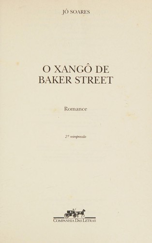 Capa de O Xangô de Baker Street